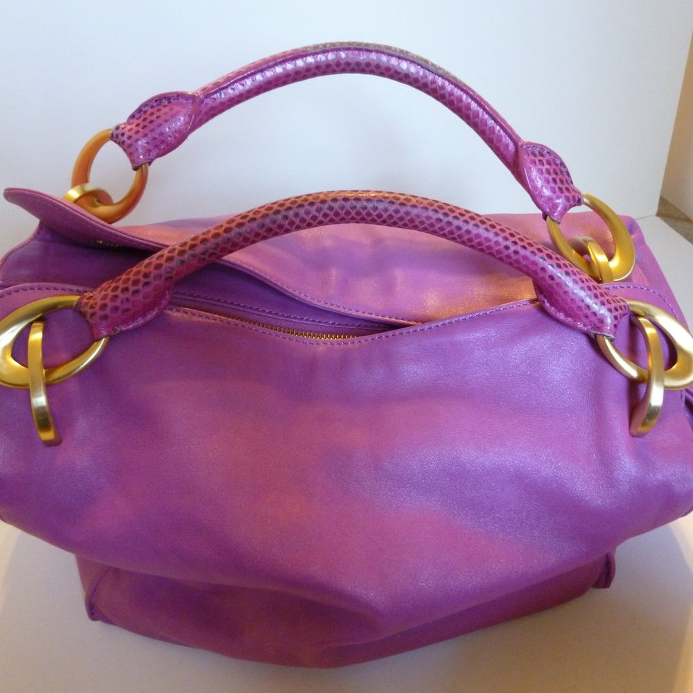 ELIE TAHARI Leather Hobo Handbag